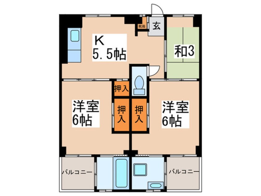 間取図 ビレッジハウス鎌倉　７号棟