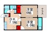 シュロスＴＹ 2DKの間取り