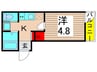 グラード堀切 1Kの間取り