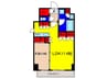 DIPS十条仲原EAST（501） 1LDKの間取り
