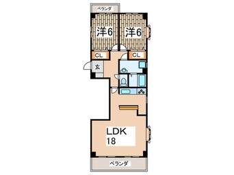 間取図 エミグランド・ホシクニ(402)