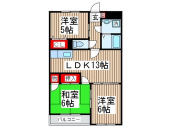 間取図 メルベーユクレスト Ａ