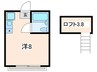 エコウィズ羽沢 1Rの間取り