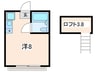 エコウィズ羽沢 1Rの間取り