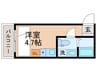 Ｃｅｌｅｓｔｉａ西早稲田 1Rの間取り