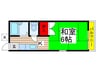 コーポハシヤ 1Kの間取り