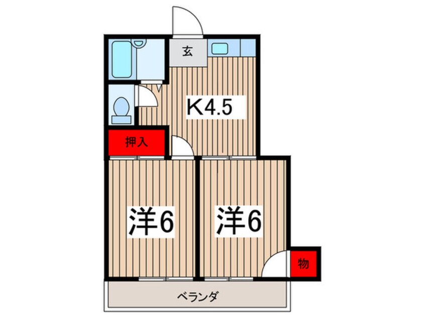 間取図 ハピネスＫｏｊｉｍａ