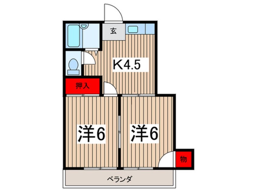 間取図 ハピネスＫｏｊｉｍａ