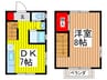 メイプルハウス 1DKの間取り