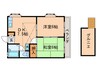 第１石井コーポ 2DKの間取り