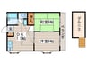 第１石井コーポ 2DKの間取り