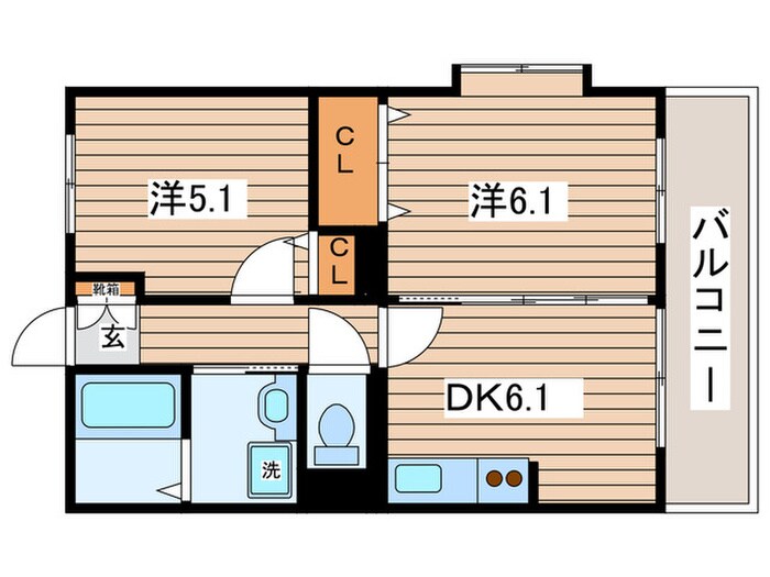 間取り図 ｵｰｷｯﾄﾞﾚｼﾞﾃﾞﾝｽ港北綱島ｳｴｽﾄ