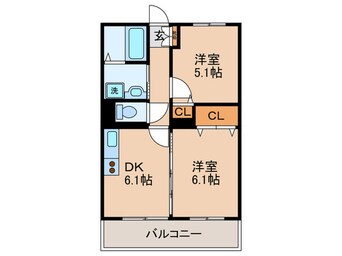 間取図 ｵｰｷｯﾄﾞﾚｼﾞﾃﾞﾝｽ港北綱島ｳｴｽﾄ