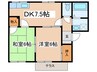 スカイハイツ 2DKの間取り