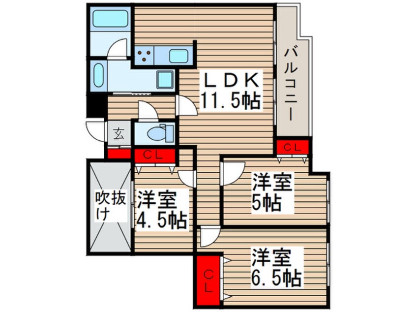 間取図 INSURANCE　BLDG　ⅩⅡ