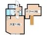 シェリルキューブ 1Kの間取り