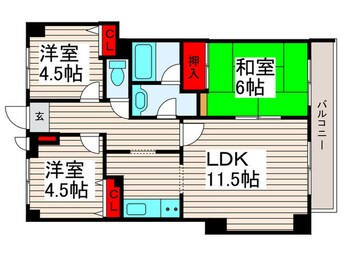 間取図 ビブレ谷在家