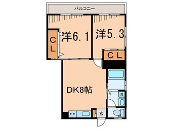 間取図 雪谷メゾンネ－ジュ