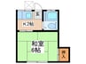 めじろ荘 1Kの間取り
