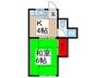 サニーコーポ藤生 1Kの間取り