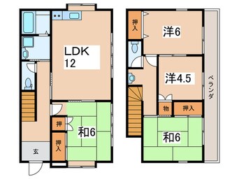 間取図 新磯野1丁目貸家