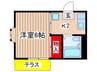 プランタン 1Kの間取り