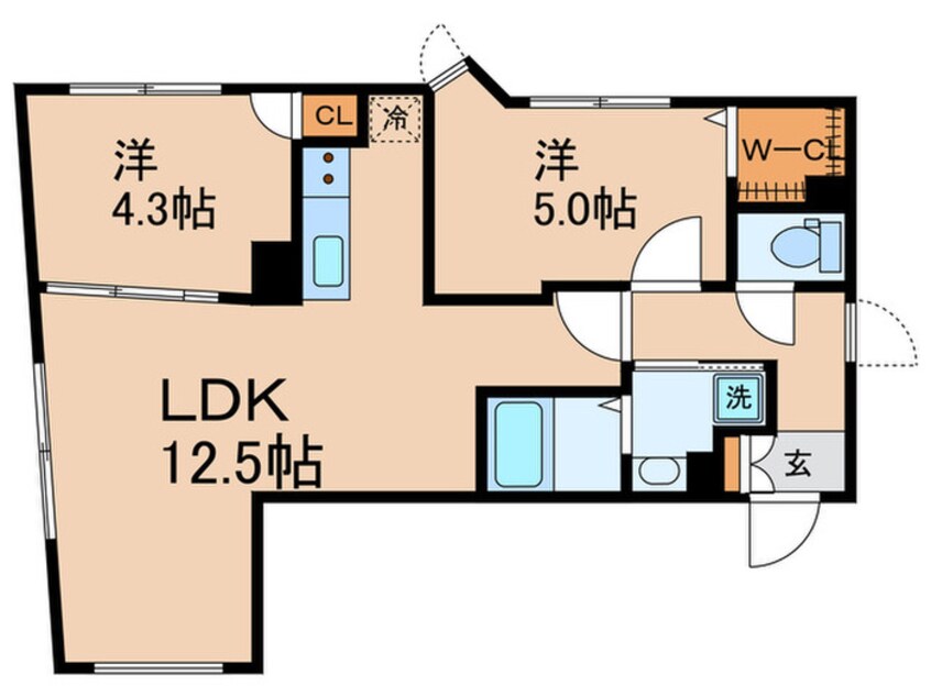 間取図 エルファーロ目黒Ⅱ