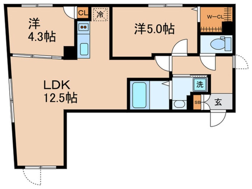 間取図 エルファーロ目黒Ⅱ