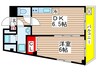 Charmant house 1DKの間取り