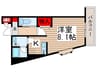 ライフ我孫子 1Kの間取り