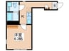 アンセス堀切菖蒲園 1Kの間取り