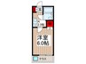 ﾉ-ﾌﾞﾚｽ21 1Kの間取り