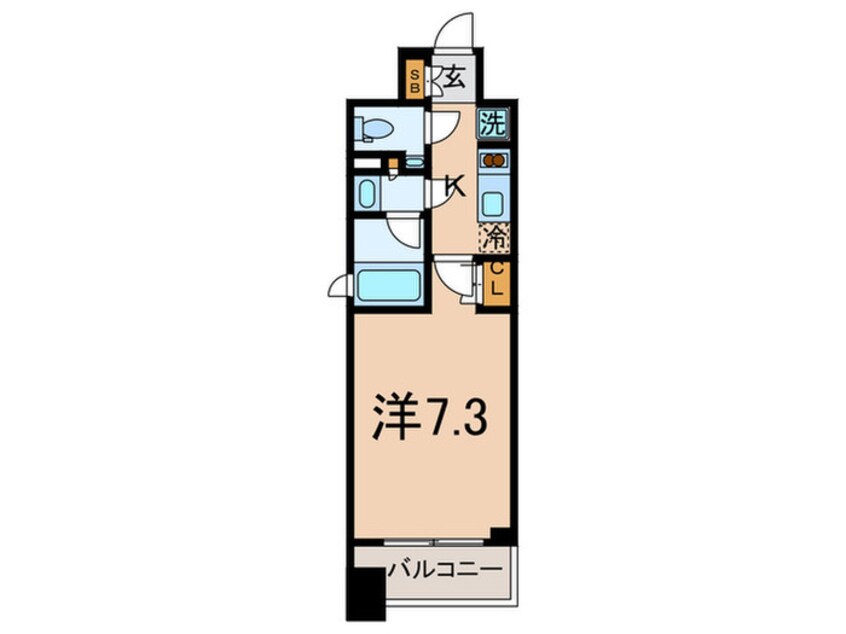 間取図 パ－クハビオ武蔵小山