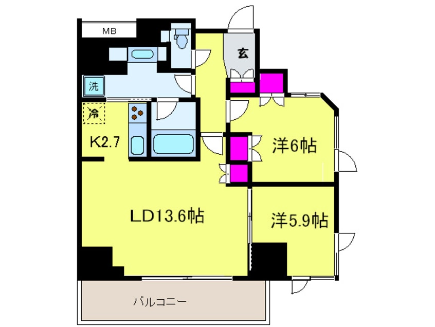 間取図 パ－クハビオ渋谷本町レジデンス