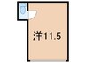 パ－クシティ戸越 1Rの間取り