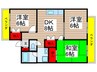 マンションなしや2号棟 3DKの間取り