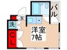 シティボックス梅島 1Rの間取り