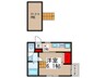 Ｅｄｇｅｗａｔｅｒ　Ｃｏｕｒｔ 1Kの間取り