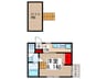 Ｅｄｇｅｗａｔｅｒ　Ｃｏｕｒｔ 1Kの間取り