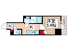 ＧＥＮＯＶＩＡ三郷駅前 1Kの間取り