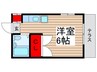 コーポ嵐川 1Rの間取り