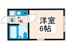 シャンテ町屋 1Kの間取り