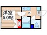 FortunaⅡ 1Kの間取り