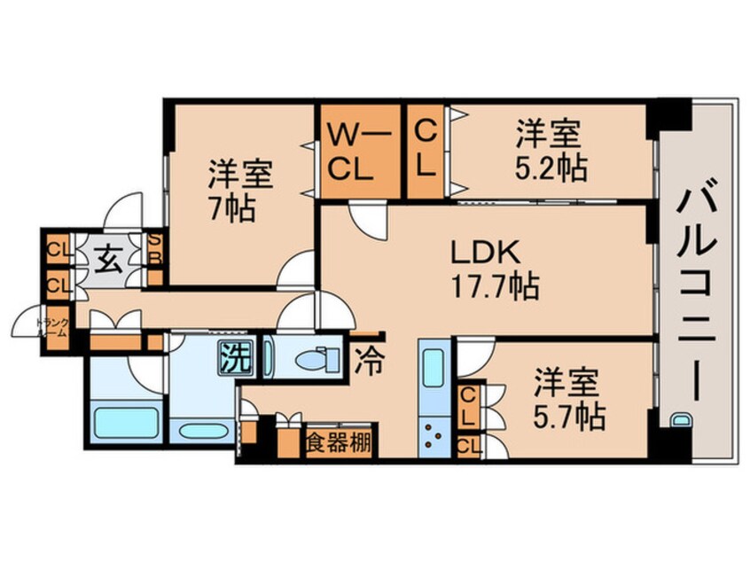 間取図 HARUMI FLAG SEA VILLAGE(1304)