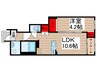 パルク　フェルメ 1LDKの間取り