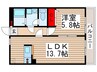 アム－ルエトワ－ル 1LDKの間取り