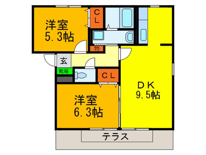 間取り図 ポン・デュ・ガ－ル