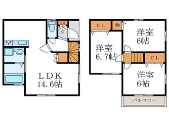 間取図 ブランノワール梅の宮