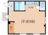 リバティ室町 1Kの間取り