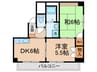 ヴィラパルク崎中 2DKの間取り